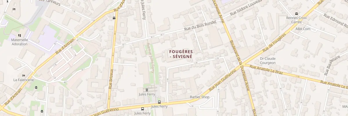 Plan du 21 Rue de la Croix Carrée à Rennes