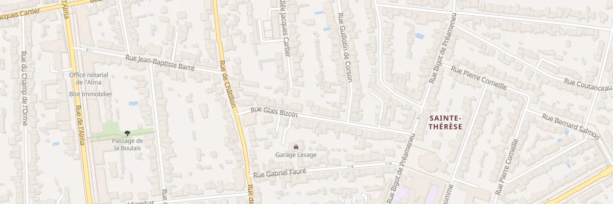 Plan du 17 Rue Glais Bizoin à Rennes