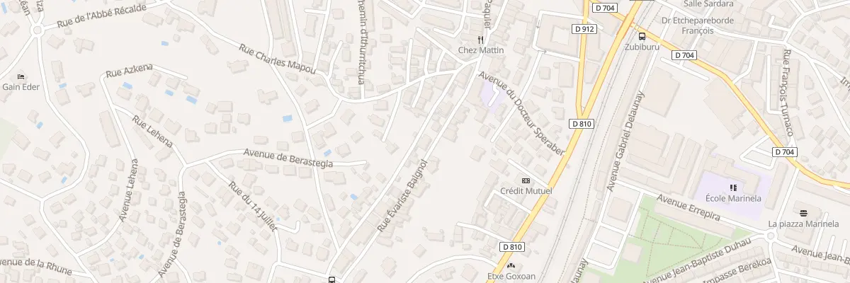 Plan du 39 Rue Evariste Baignol à Ciboure