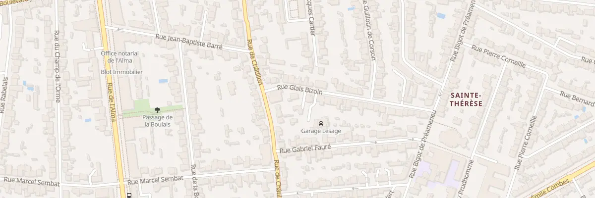 Plan du 4 Rue Glais Bizoin à Rennes