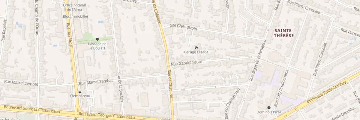 Plan du 3 Rue Gabriel Fauré à Rennes
