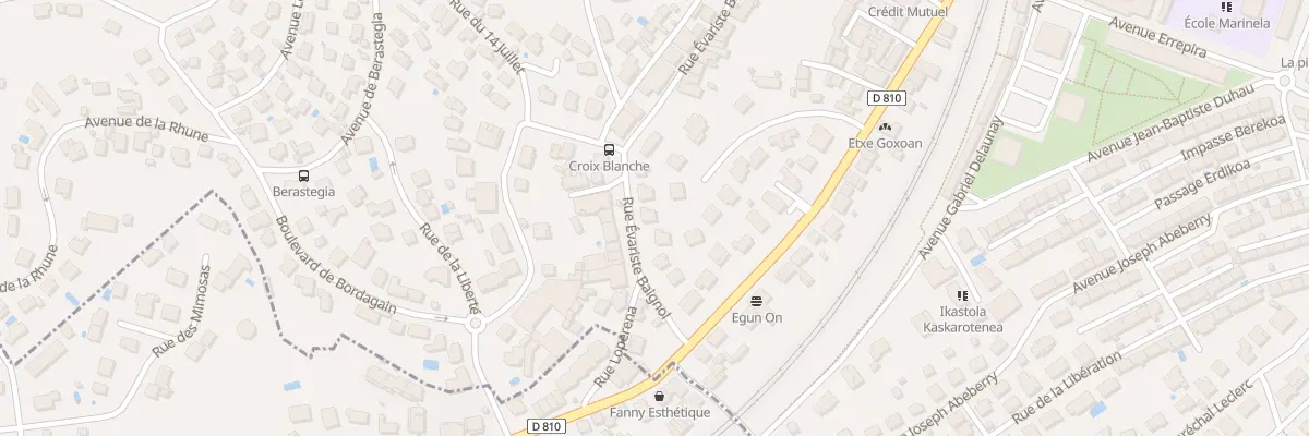 Plan du 10 Rue Evariste Baignol à Ciboure
