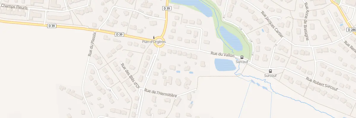 Plan du 8 Rue du Vallon à Orgères