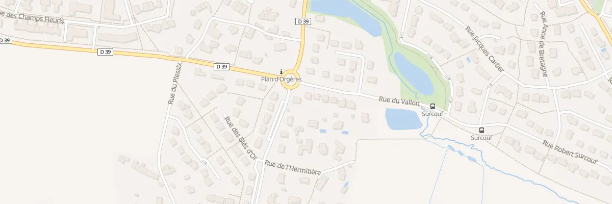 Plan du 4 Rue du Vallon à Orgères