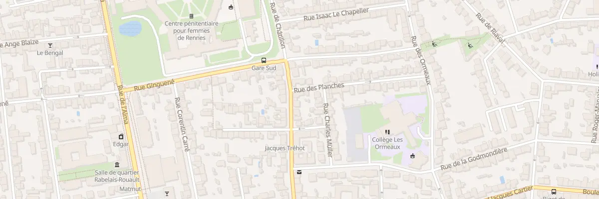 Plan du 45 Rue de Châtillon à Rennes