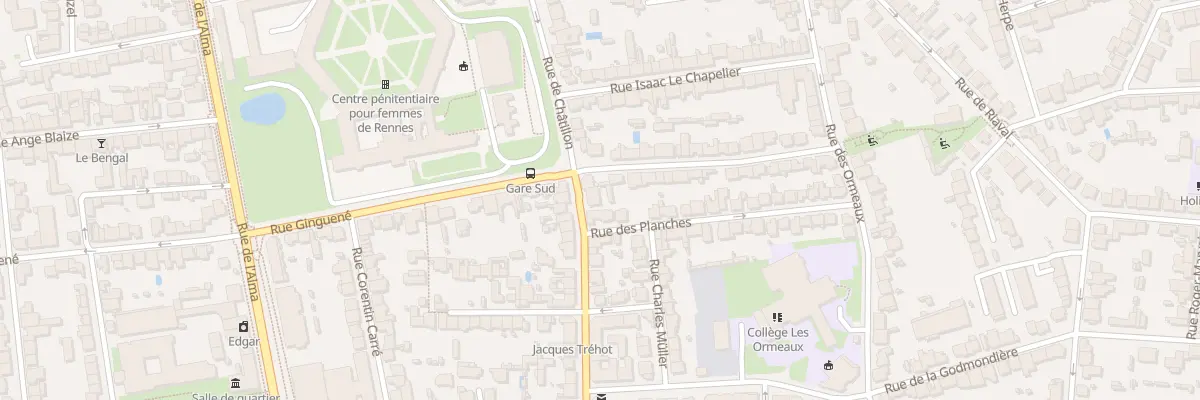 Plan du 43B Rue de Châtillon à Rennes
