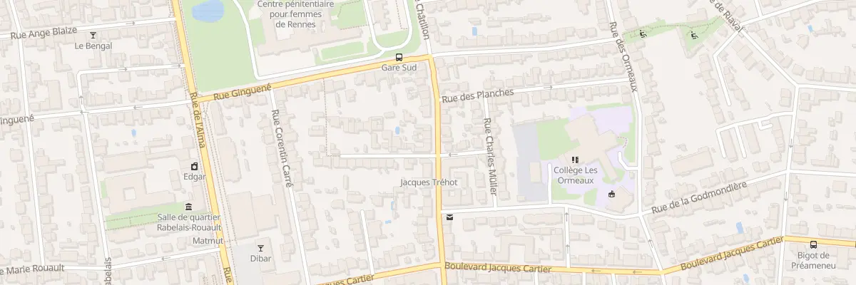 Plan du 38 Rue de Châtillon à Rennes