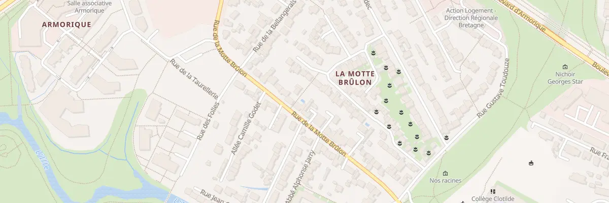 Plan du 50 Rue de la Motte-Brûlon à Rennes