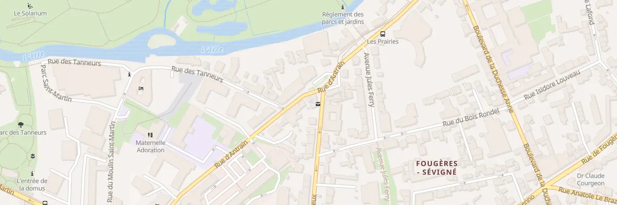 Plan du 120B Rue d’Antrain à Rennes
