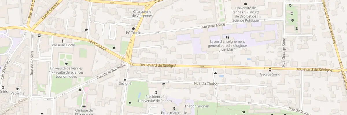 Plan du 15 Bd de Sévigné à Rennes