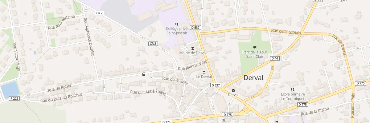Plan du 8 Rue Jeanne d’Arc à Derval
