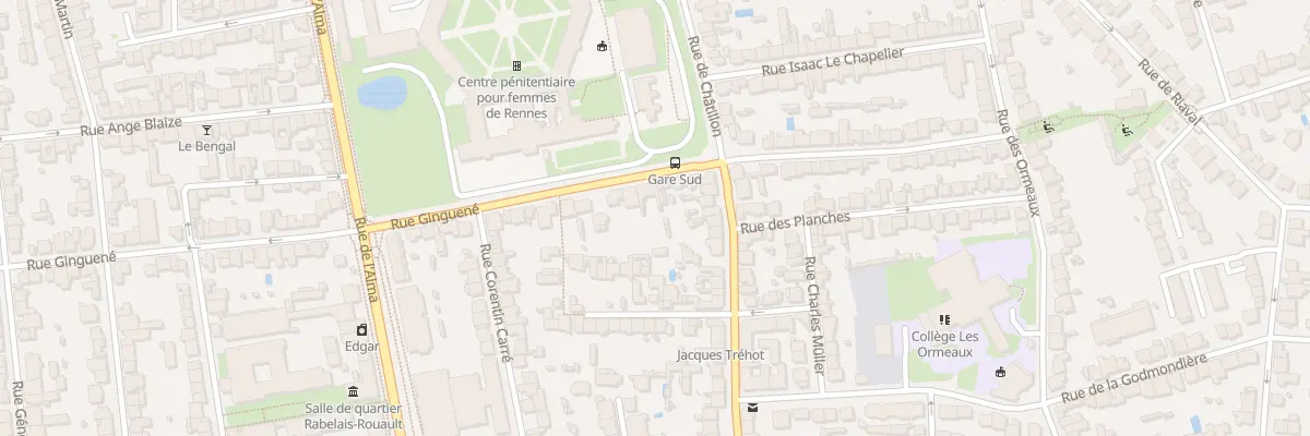 Plan du 142 Rue Ginguené à Rennes