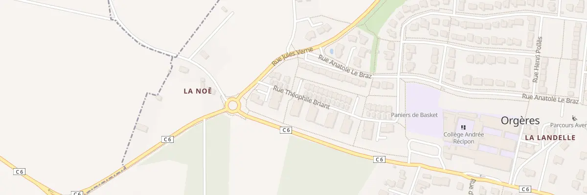 Plan du 10 Rue Théophile Briant à Orgères