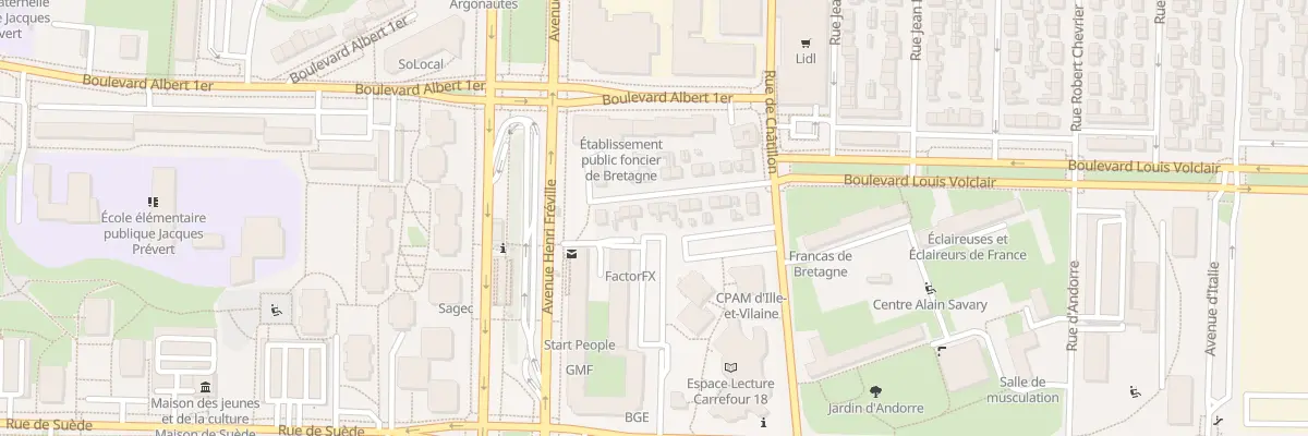 Plan du 8 Rue du Sous-Lt-Y-Berger à Rennes