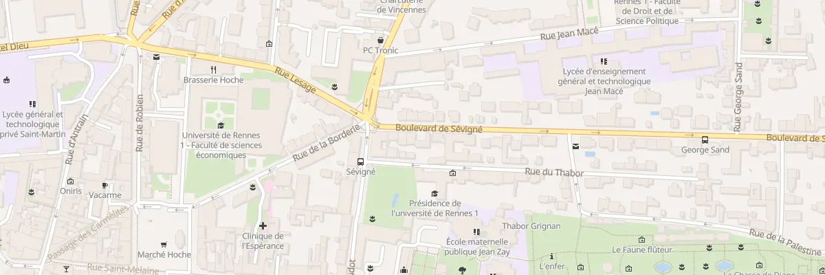 Plan du 8 Bd de Sévigné à Rennes