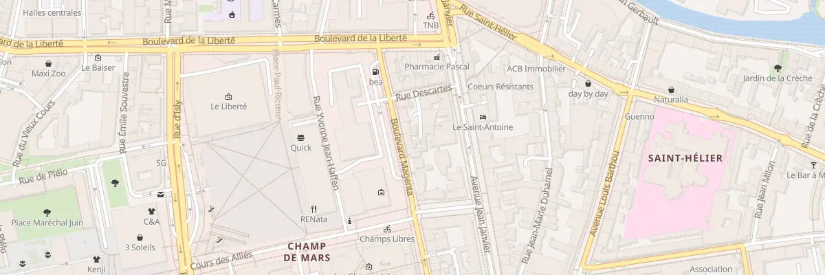 Plan du 9 Bd Magenta à Rennes