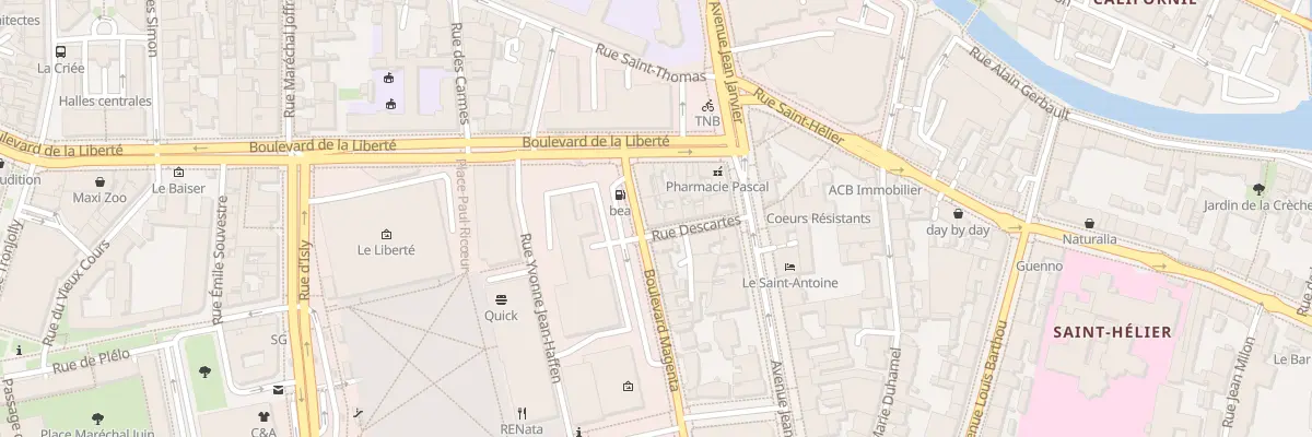 Plan du 3 Bd Magenta à Rennes