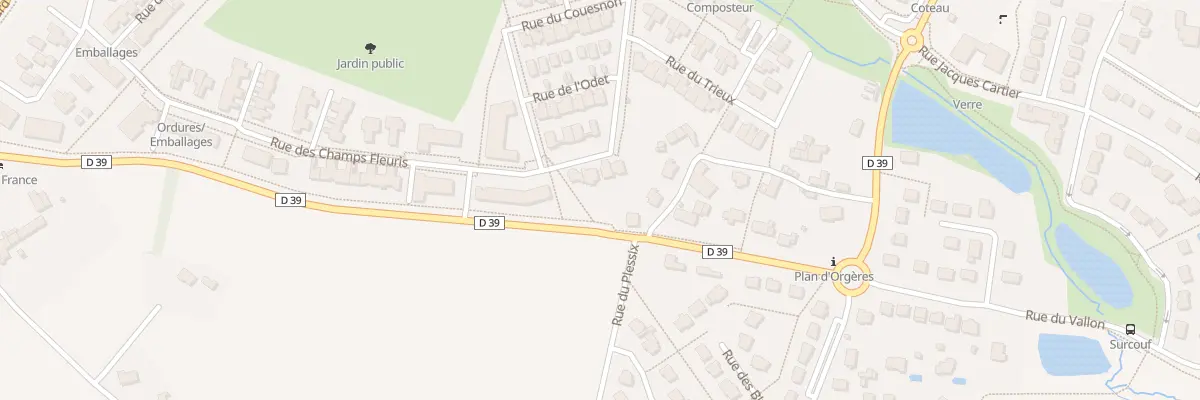 Plan du 20 Rue de la Rance à Orgères