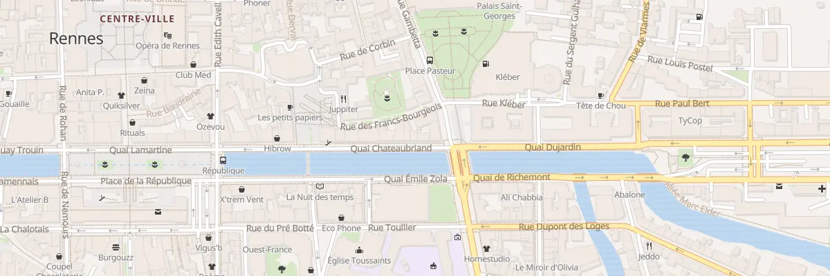 Plan du 27 Quai Chateaubriand à Rennes