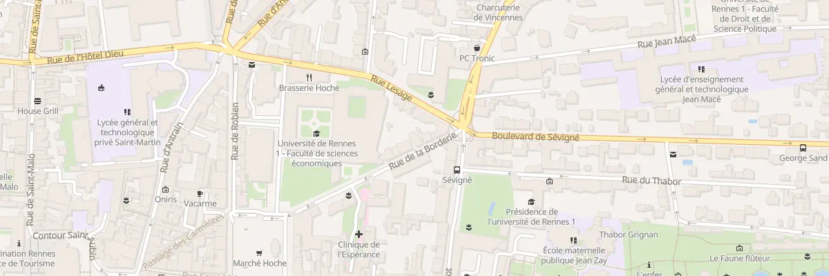 Plan du 9 Rue de La Borderie à Rennes