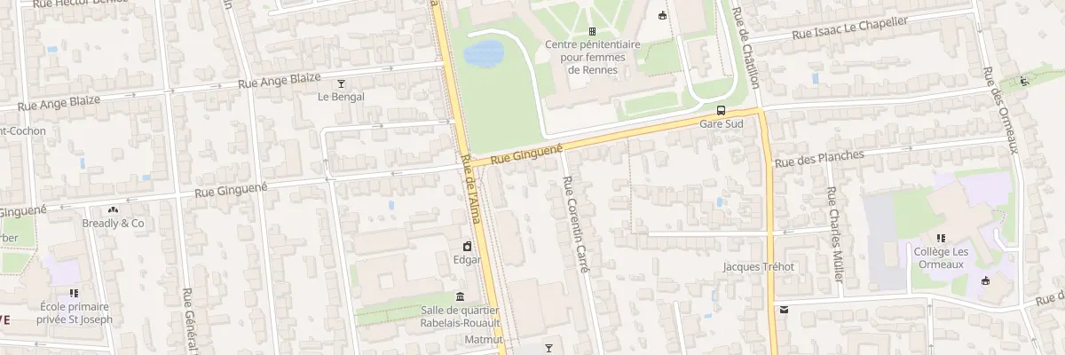 Plan du 114 Rue Ginguené à Rennes