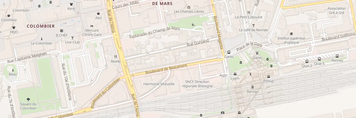 Plan du 21 Bd de Beaumont à Rennes