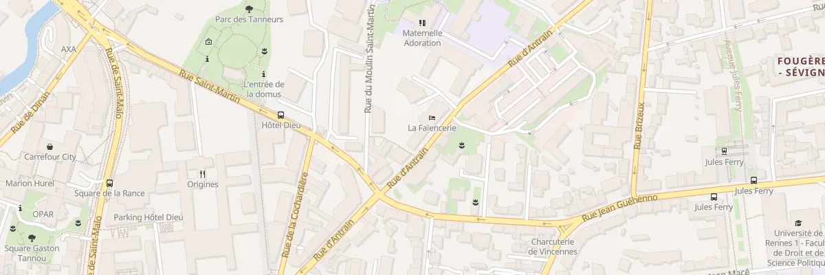 Plan du 57 Rue d’Antrain à Rennes