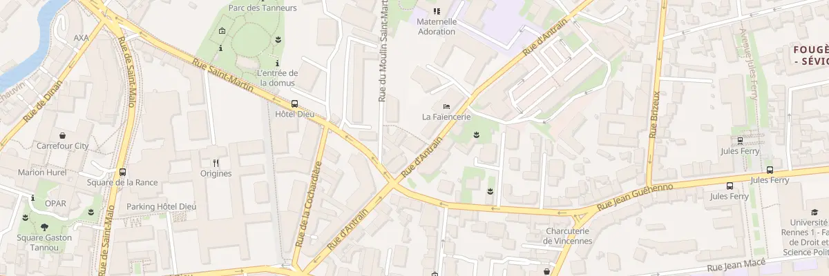 Plan du 43 Rue d’Antrain à Rennes