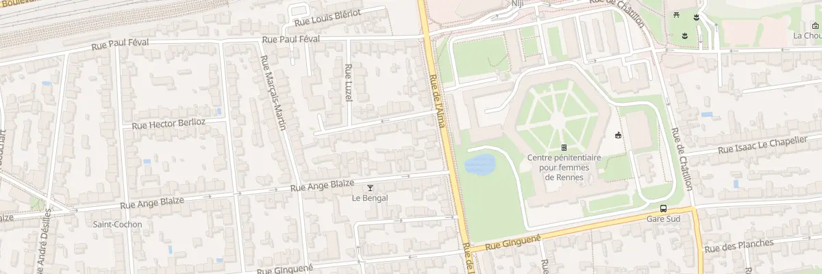 Plan du 1 Rue Hersart de la Villemarqué à Rennes