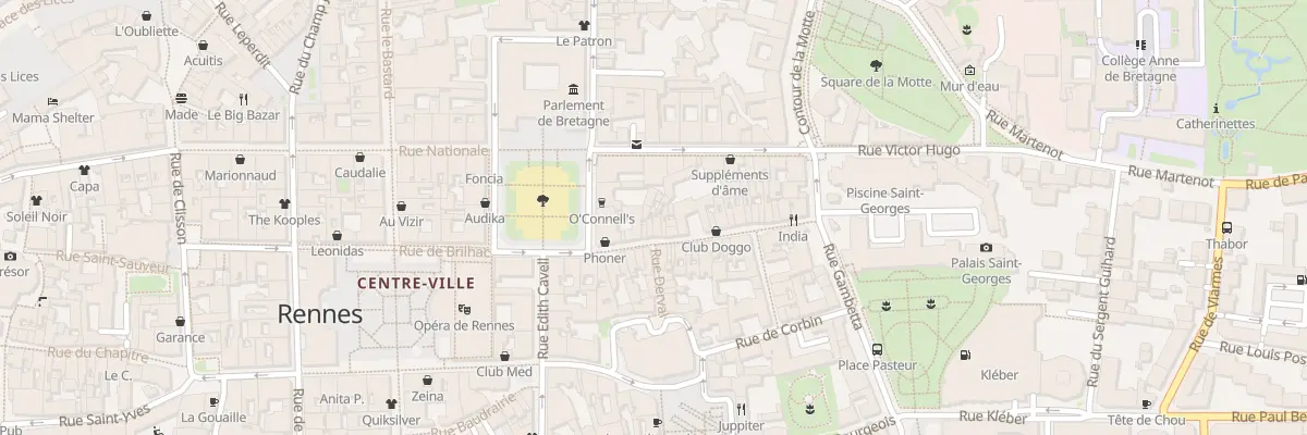 Plan du 7 Rue Saint-Georges à Rennes