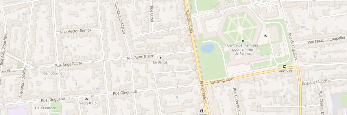 Plan du 100 Rue Ange Blaize à Rennes