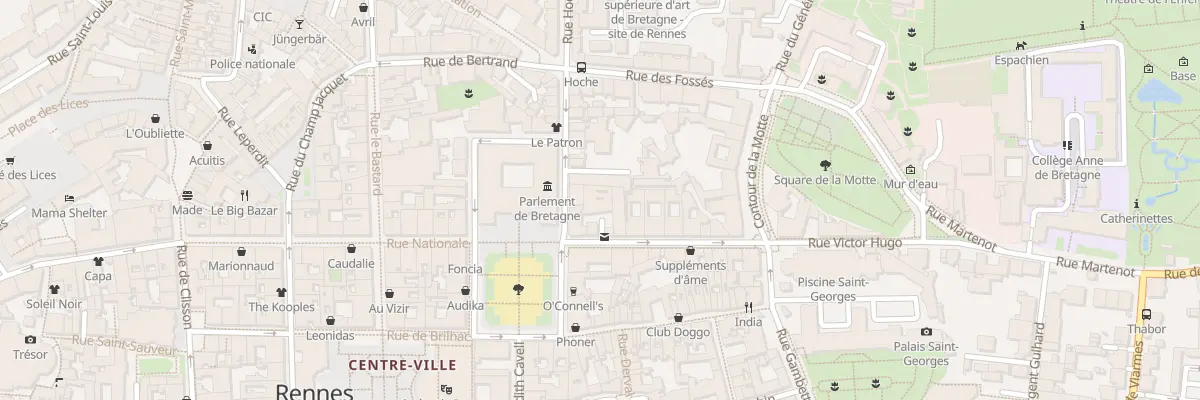 Plan du 1A Rue Victor Hugo à Rennes