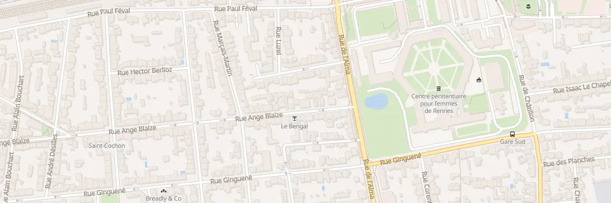Plan du 93 Rue Ange Blaize à Rennes