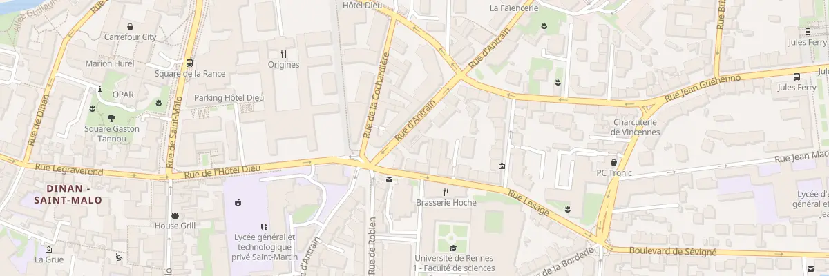 Plan du 60 Rue d’Antrain à Rennes