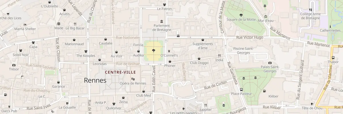 Plan du 6 Pl du Parlement de Bretagne à Rennes