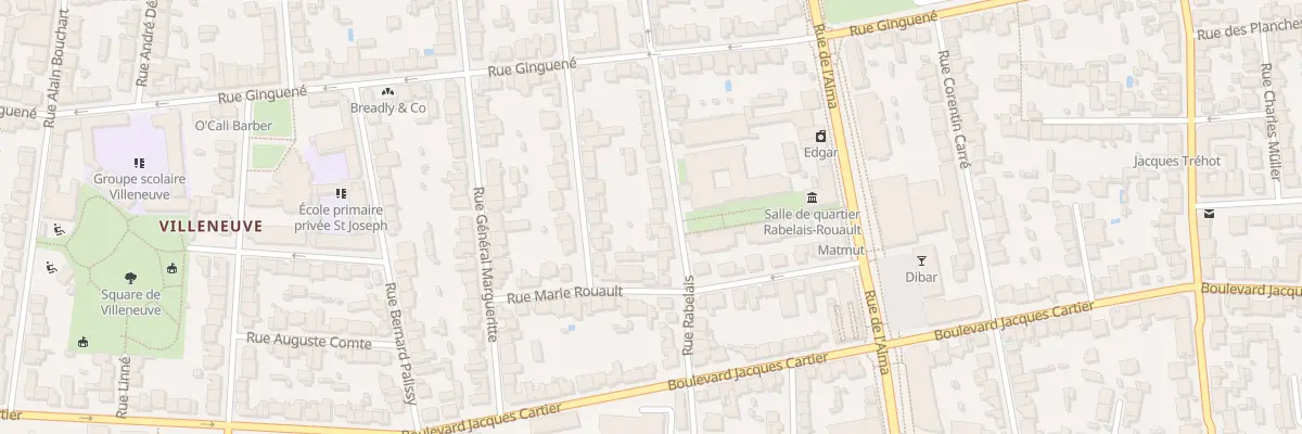 Plan du 20 Rue Rabelais à Rennes