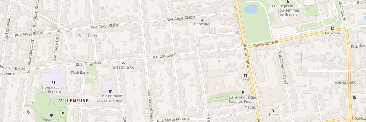 Plan du 80 Rue Ginguené à Rennes