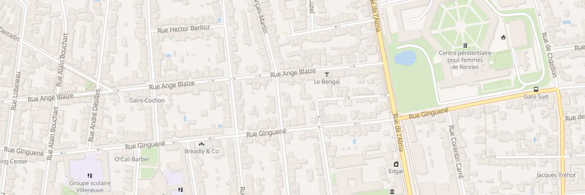 Plan du 37 Rue Marçais-Martin à Rennes