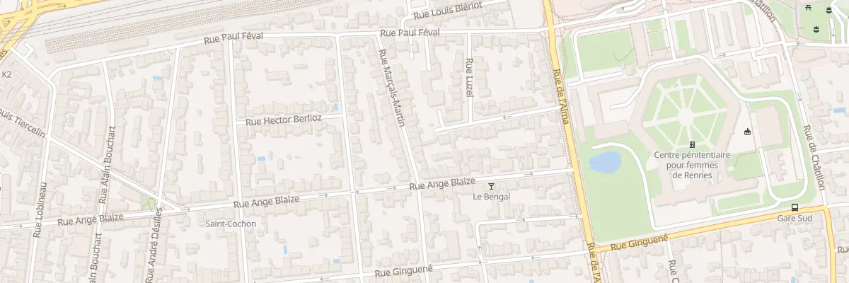 Plan du 27 Rue Marçais-Martin à Rennes