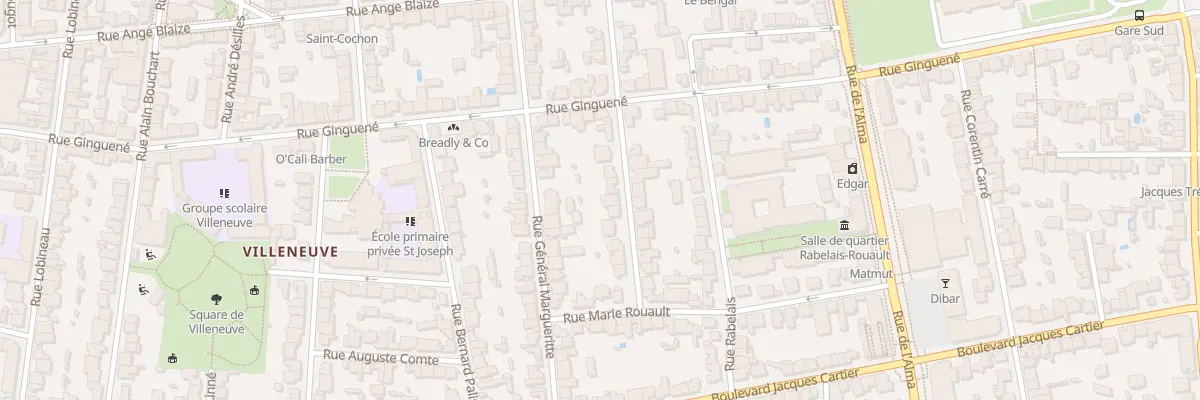 Plan du 44 Rue Marçais-Martin à Rennes