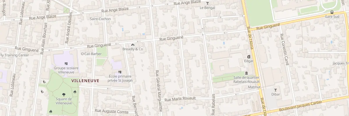Plan du 40 Rue Marçais-Martin à Rennes