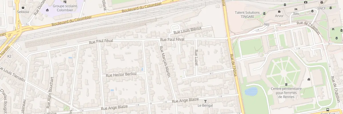 Plan du 7 Rue Marçais-Martin à Rennes