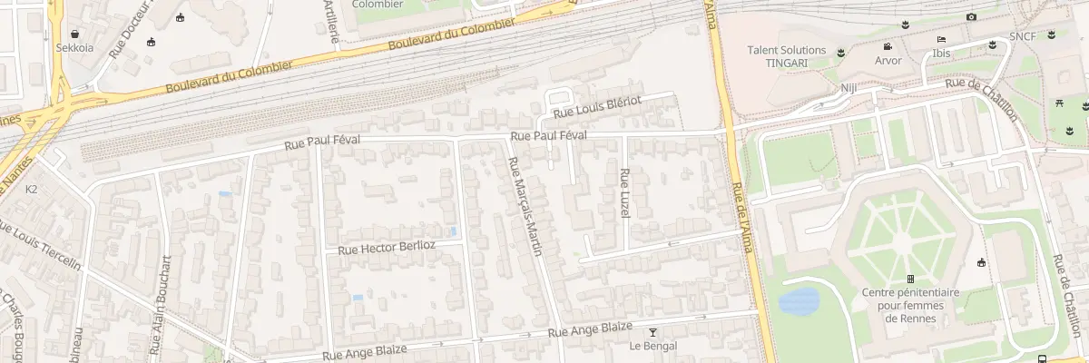 Plan du 5 Rue Marçais-Martin à Rennes