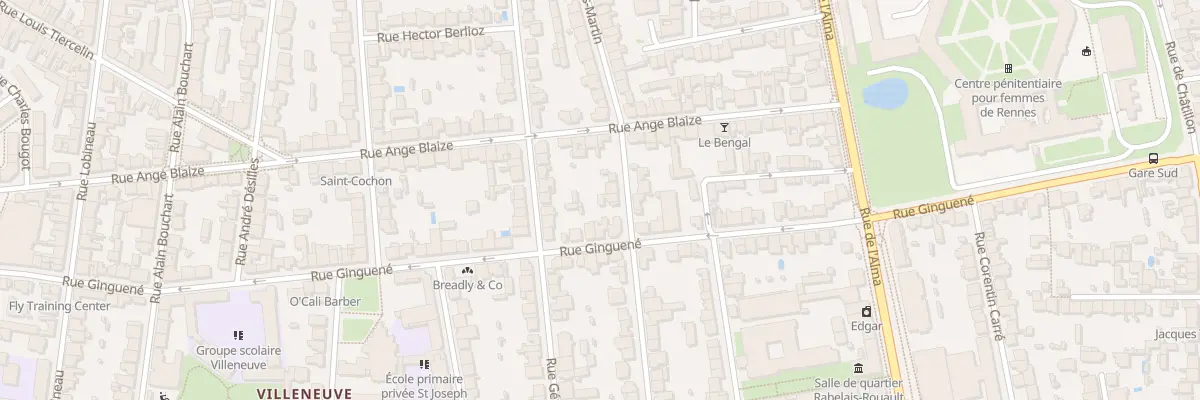 Plan du 32 Rue Marçais-Martin à Rennes