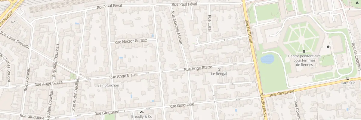 Plan du 22B Rue Marçais-Martin à Rennes