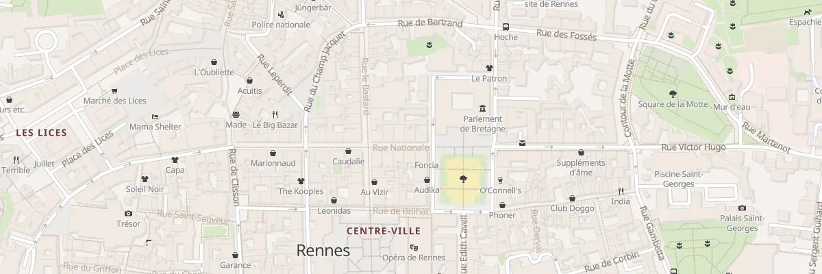 Plan du 7 Rue Nationale à Rennes