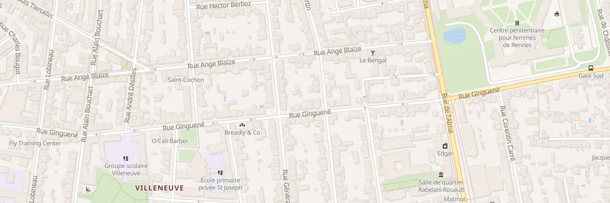 Plan du 75 Rue Ginguené à Rennes