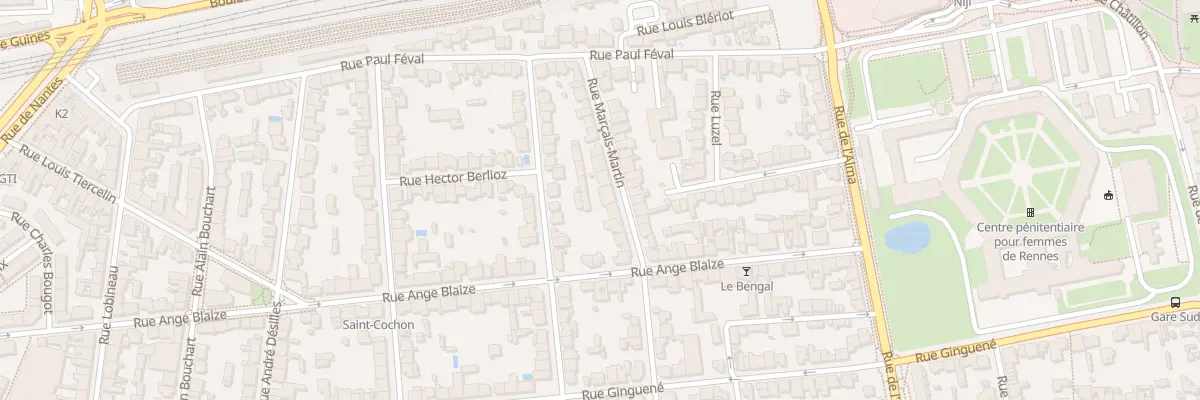 Plan du 20 Rue Marçais-Martin à Rennes