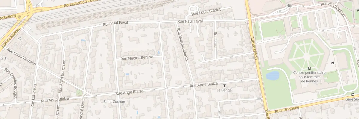 Plan du 18 Rue Marçais-Martin à Rennes
