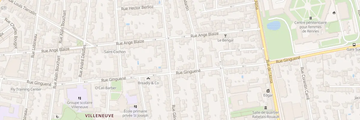 Plan du 41B Rue du General Margueritte à Rennes